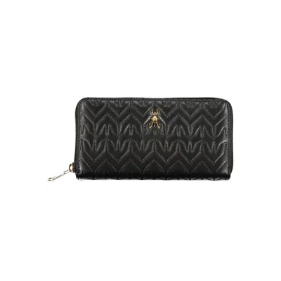 Shop Patrizia Pepe Elegant Black Wallet With Contrasting Details