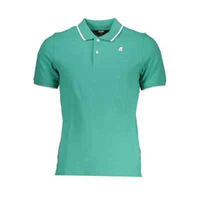 Shop K-way Elegant Green Cotton Stretch Polo Shirt