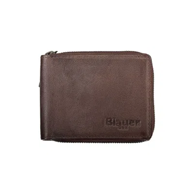 Shop Blauer Elegant Leather Coin & Card Wallet In Brown