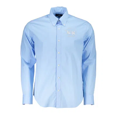 Shop La Martina Elegant Light Blue Regular Fit Shirt