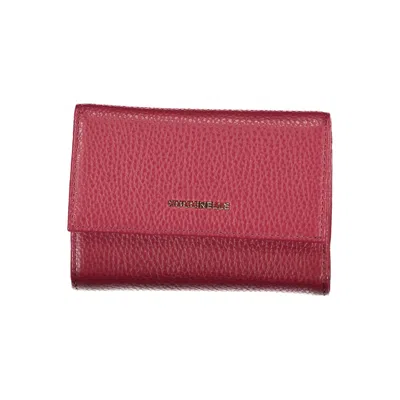 Shop Coccinelle Elegant Pink Leather Tri-fold Wallet