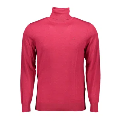 Shop Gant Ele Pink Turtleneck Sweater In Pure Wool