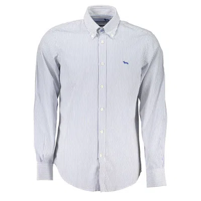 Shop Harmont & Blaine Elegant Striped Button-down Cotton Shirt