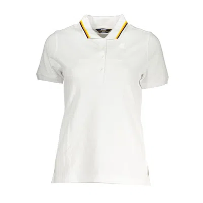 Shop K-way Elegant White Contrast Polo Shirt