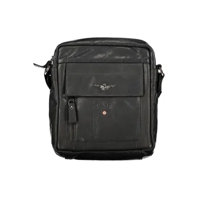 Shop Aeronautica Militare Elevated Elegance Black Shoulder Bag