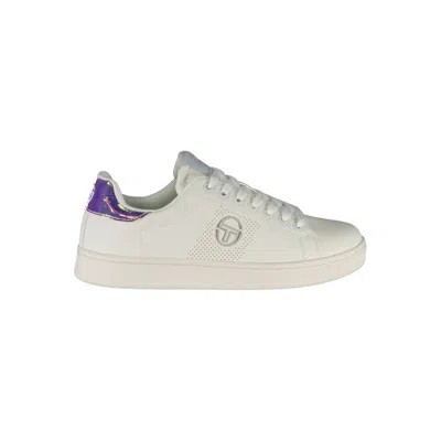 Shop Sergio Tacchini Iridescent Detail Embroidered Sneakers