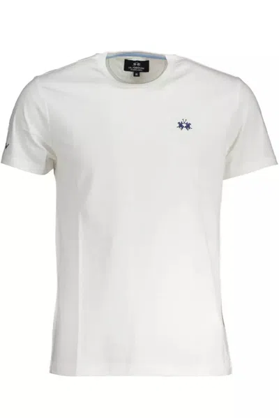 Shop La Martina White Cotton T-shirt