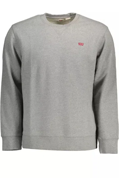 Shop Levi's Chic Gray Long-sleeved Logo Sweatshirt