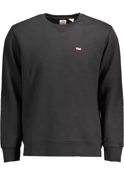 Shop Levi's Classic Cotton Crewneck Sweatshirt In Black