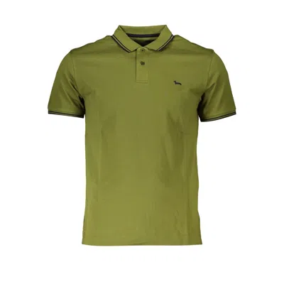 Shop Harmont & Blaine Sharp Green Contrast Polo Shirt