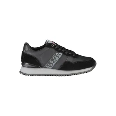Shop Napapijri Sleek Black Contrast Lace Sneakers