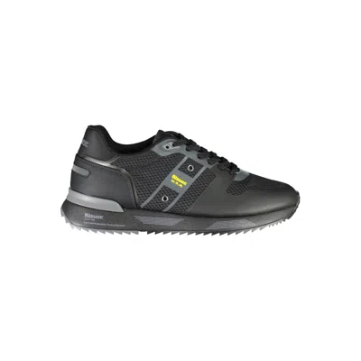 Shop Blauer Sleek Black Sneakers With Contrast Accents