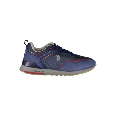 Shop U.s. Polo Assn Sleek Blue Sneakers With Contrast Details