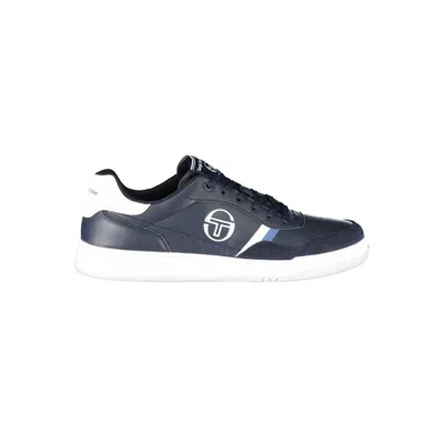 Shop Sergio Tacchini Sleek Blue Sneakers With Embroidered Accents