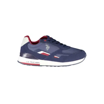Shop U.s. Polo Assn Sleek Blue Sneakers With Dynamic Contrast Details
