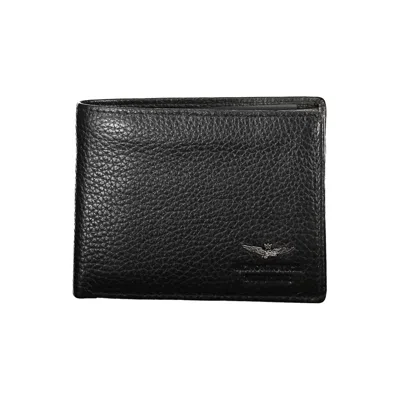Shop Aeronautica Militare Sleek Dual-compartment Leather Wallet