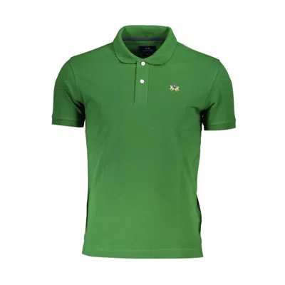 Shop La Martina Sleek Green Slim Fit Polo With Contrast Detail