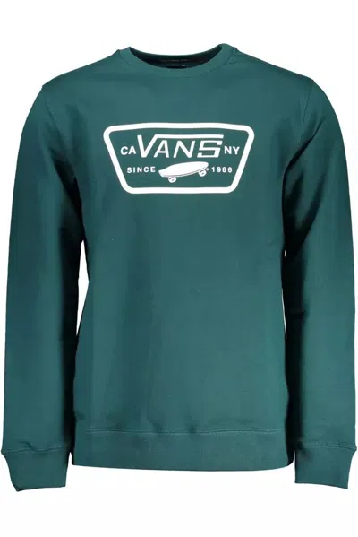 Shop Vans Green Logo Print Round Neck Sweatshirt