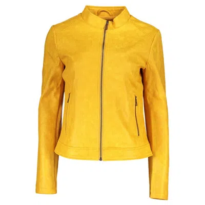 Shop Desigual Vibrant Yellow Athletic Jacket With Chic Logo