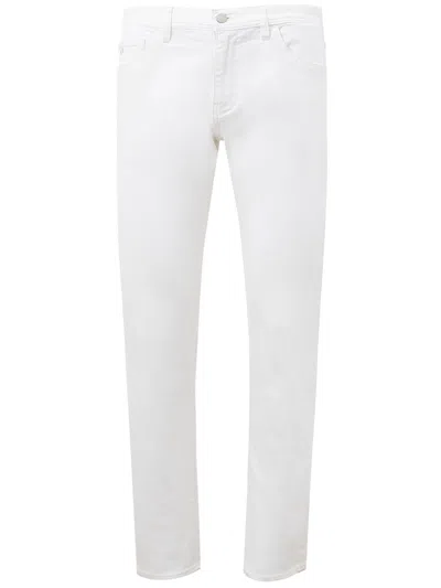 Shop Armani Exchange White Five Pocket Jeans