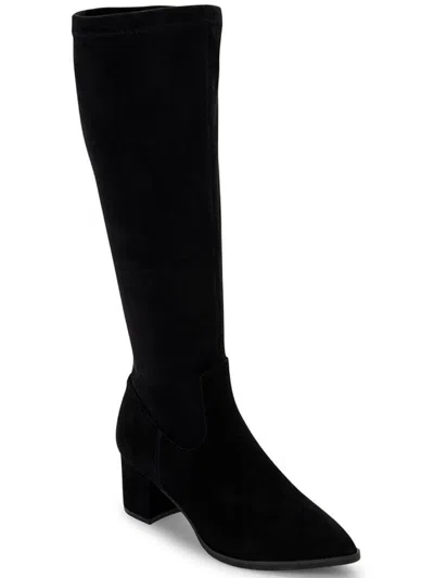 Shop Aqua College Tillie Womens Leather Waterproof Knee-high Boots In Black