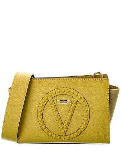 Shop Valentino By Mario Valentino Kiki Rock Leather Shoulder Bag In Yellow