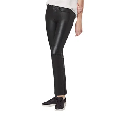 Shop Ecru Hudson Leather Pant In Black