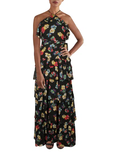 Shop Lauren Ralph Lauren Womens Ruffled Long Evening Dress In Multi