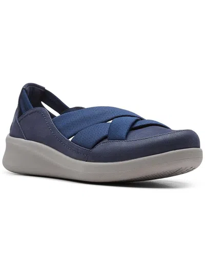 Shop Cloudsteppers By Clarks Sillian 2.0 Star Womens Leather Cut-out Loafers In Blue