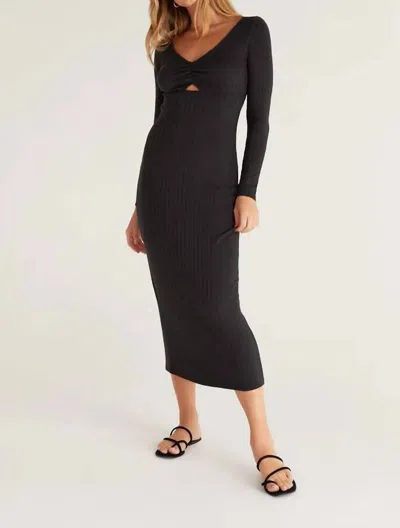 Shop Z Supply Orla Rib Mini Dress In Black