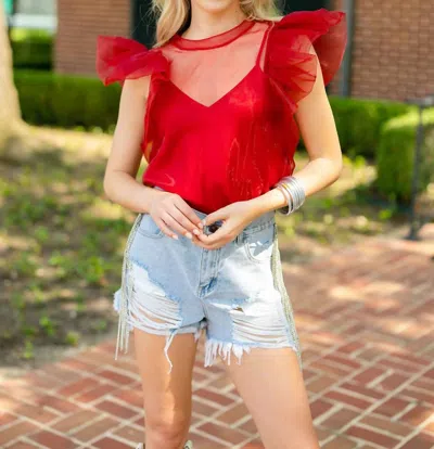Shop Buddylove Kaycee Top In Red