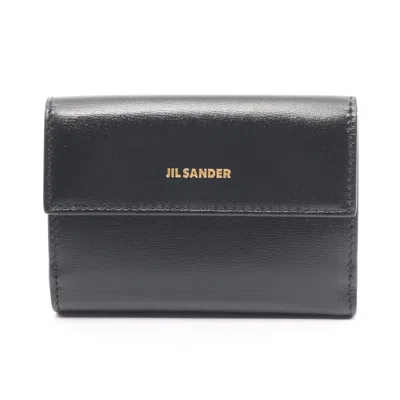 Shop Jil Sander Baby Wallet Trifold Wallet Leather In Black