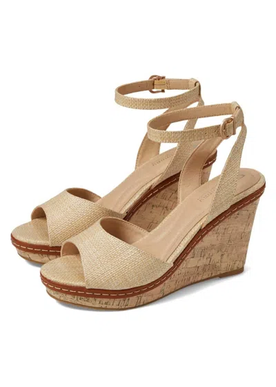 Shop Chinese Laundry Women's Beaming Straw Wedge Sandal In Natural In Beige