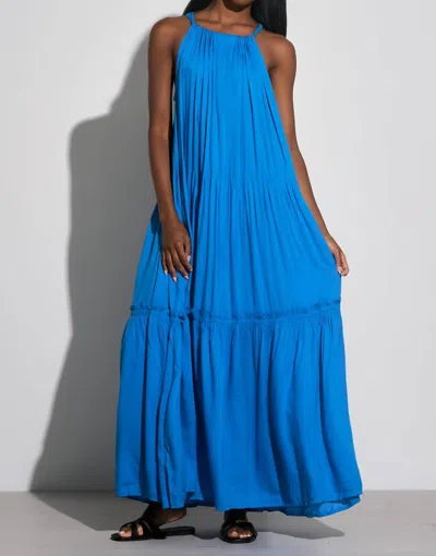Shop Elan Maxi Tiered Dress In Blue