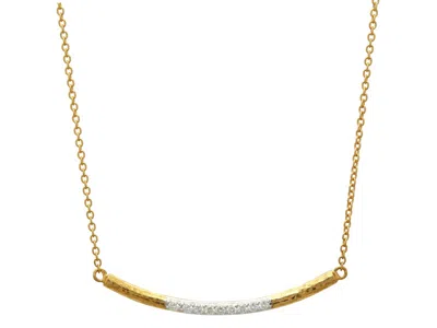 Shop Gurhan Geo Bar Short Necklace In Gold