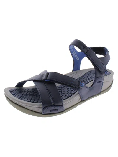 Shop Baretraps Danny Womens Rebound Technology Outdoor Wedge Sandals In Blue