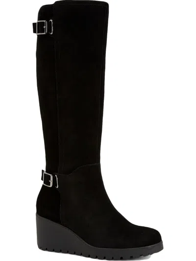 Shop Giani Bernini Sannaa Womens Zipper Leather Over-the-knee Boots In Black