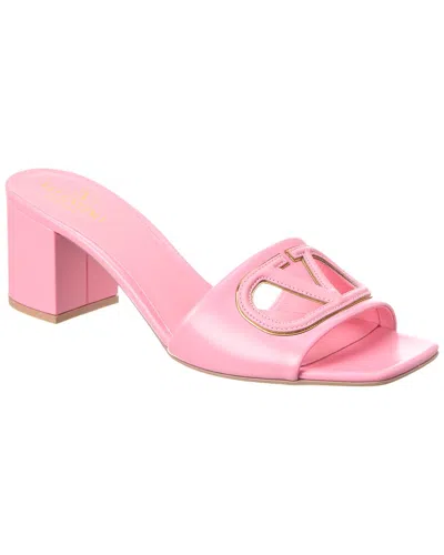 Shop Valentino Vlogo 60 Leather Sandal In Pink