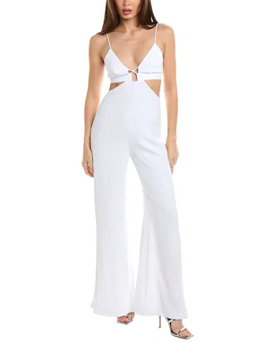 Et Ochs Carter Sleeveless Wide-leg Jumpsuit In White
