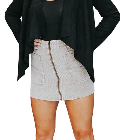 She + Sky Mini But Mighty Corduroy Skirt In Camel In Brown