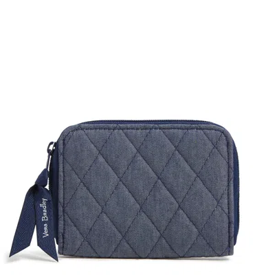 Shop Vera Bradley Rfid Small Zip-around Wallet In Blue