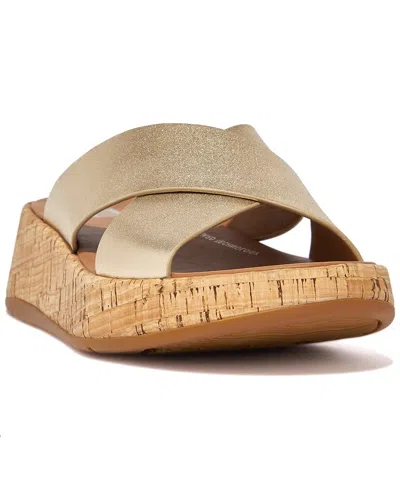 Shop Fitflop F-mode Leather Sandal In Beige
