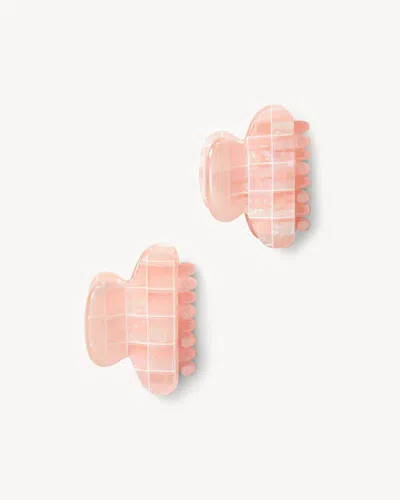 Shop Machete Twin Heirloom Claws In Apricot Shell Checker In Pink