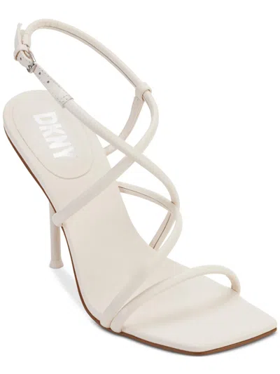 Shop Dkny Reia Slingback Sandal Womens Leather Dressy Heels In White