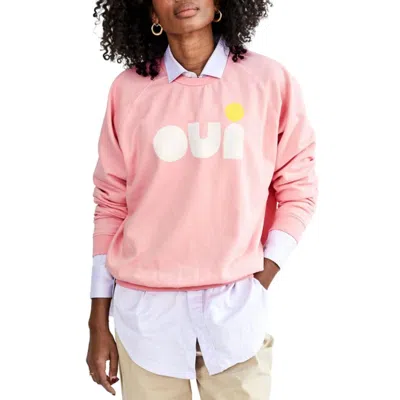 Shop Clare V Oui Sweatshirt In Rose In Multi