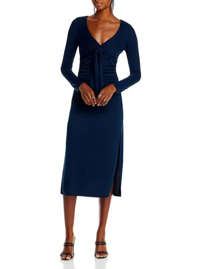Shop Cinq À Sept Brenna Womens Office Mid-calf Midi Dress In Blue