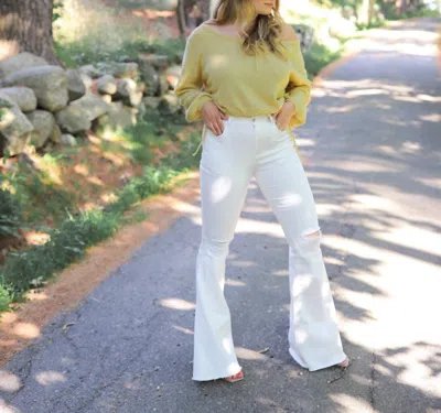 Saints & Hearts Fresh And Flared Jean In White In White