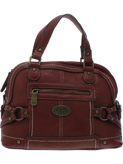 Shop B.o.c. Born Concepts Kinnewick Midi Womens Faux Leather Convertible Satchel Handbag In Red