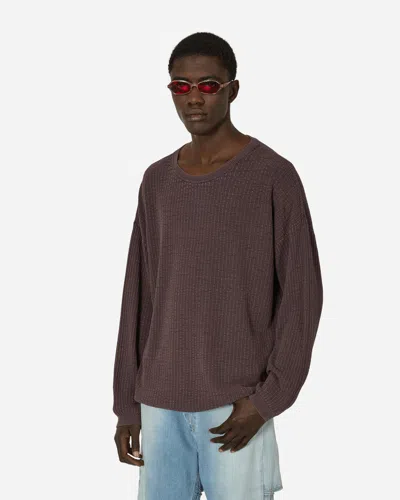 Shop Our Legacy Popover Roundneck Sweater Mystic Plum In Grey