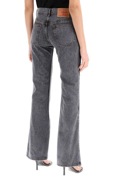 Y/project Y Project Hook-and-eye Flared Jeans In Nero